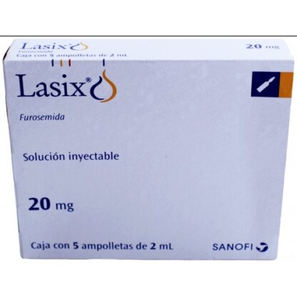 Lasix Injectable Furosemide 20mg 2ml 5 Amps.